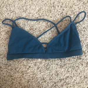 Free People Blue Strappy Bralette